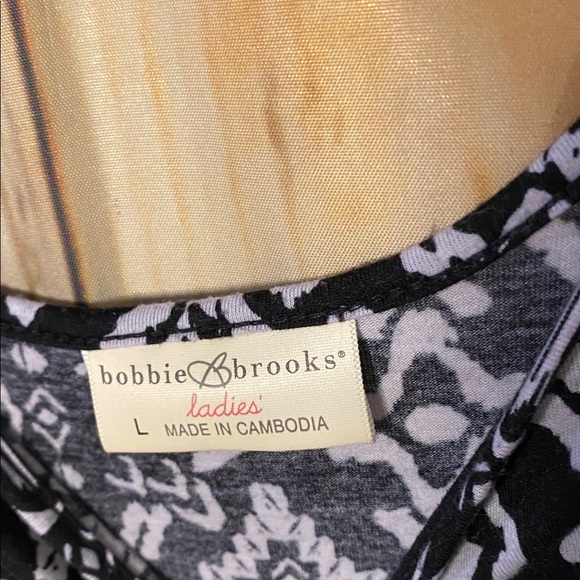 ❤️5 for $20❤️Bobbie Brooks Black and White Short Sleeve Dress - Picture 4 of 6